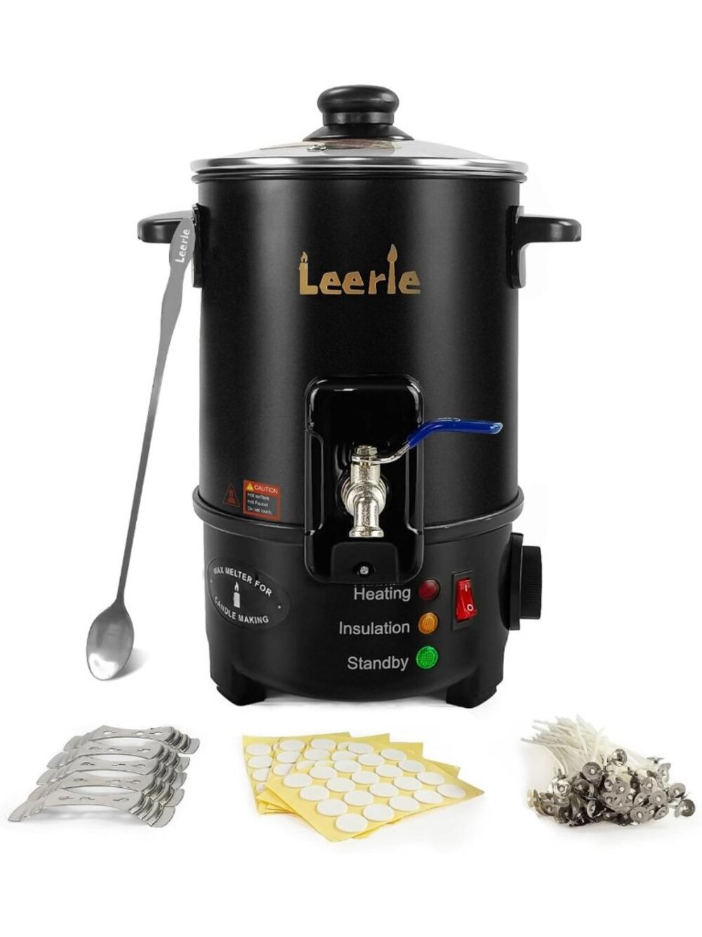 8Lbs Electric Wax Melter for DIY Candle Making - Temp Control, No Clog, Easy